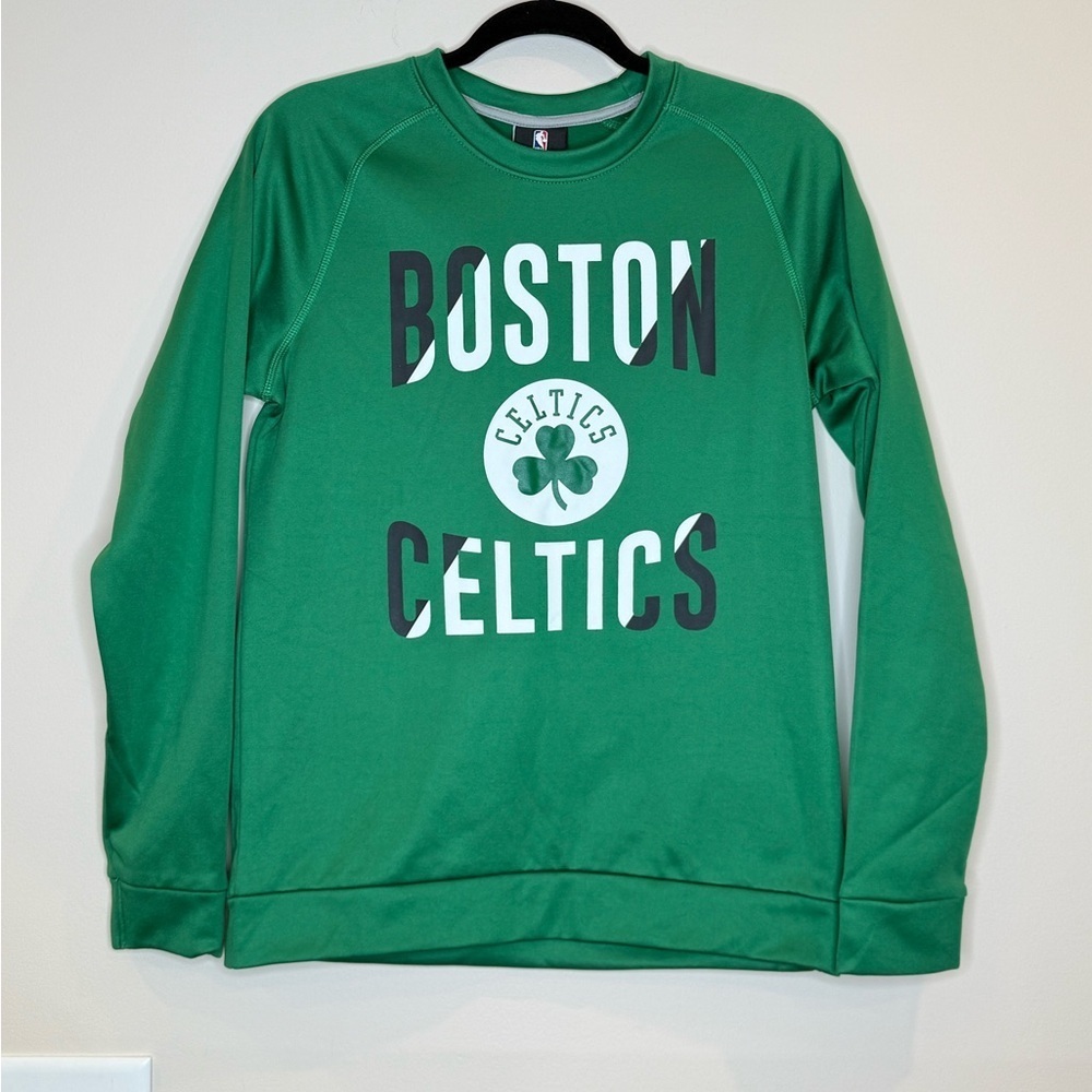 🔥NWOT Boston Celtics Green Sweatershirt Big Boy Sz L🔥